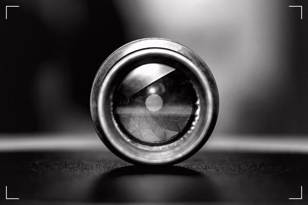 Anb old, photo camera lens.